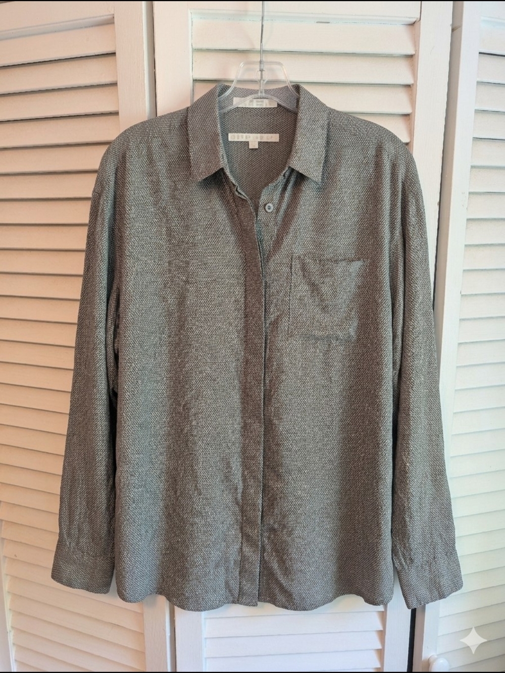 Perry Ellis Vintage Brown Button-Down Casual Shirt